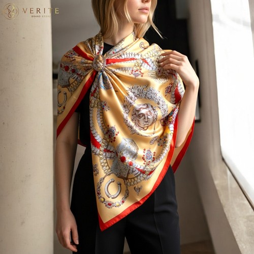 Rare vintage foulard soie - vintage, en