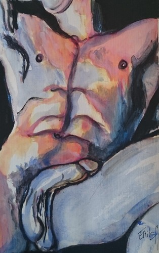Masculin peinture unique - peinture,