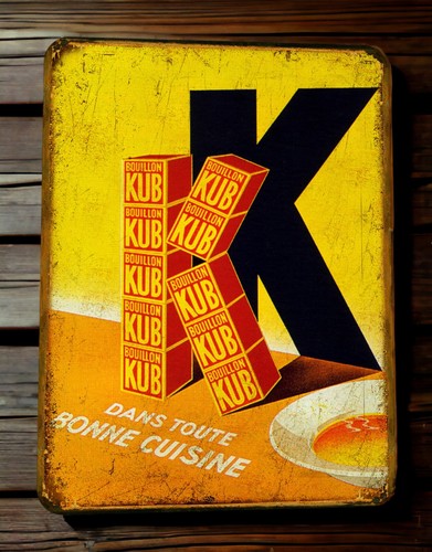 Plaque métal kub bouillon - plaque,