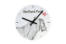 Poney Shetland horloge avec