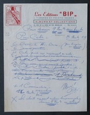 Invoice BELGIUM 1959 BRUSSELS EDITIONS BIP STAMPS ALBUM illustrated 57