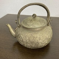 Ancien pot en étain élégant vintage déco maison collection métal artisanat