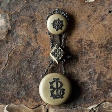 Antique Chatelaine with Monogram and Watch Holder