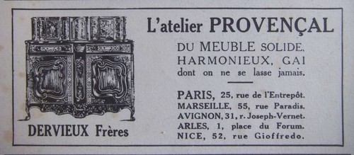 Publicité dervieux frères - publicitÉ,