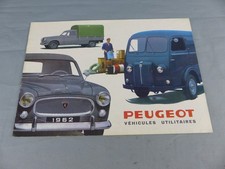 Brochure dépliant publicitaire PEUGEOT véhicules utilitaires 1962 ORIGINALE