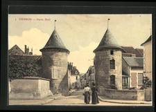 Old postcard Chablis, Porte Noel 
