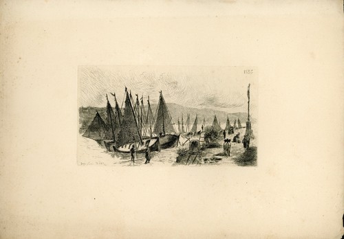 Eau forte : LES BATEAUX DE
