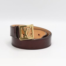 Auth Louis Vuitton M6849 Belt Ceinture Santur Santulle Monogram 85/34 Vernis