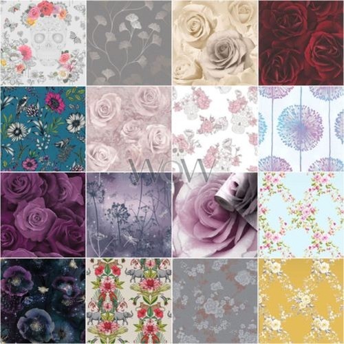 Papier peint floral - papier,