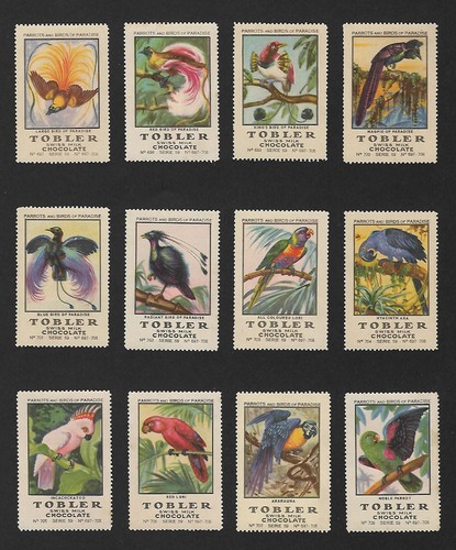 Poster stamps parrots - birds, of
