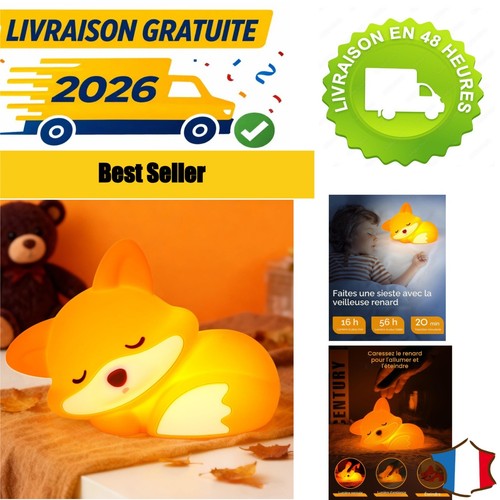 Veilleuse renard bébé led - bébé,
