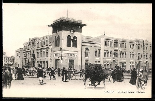 Cpa cairo central railway - cpa,