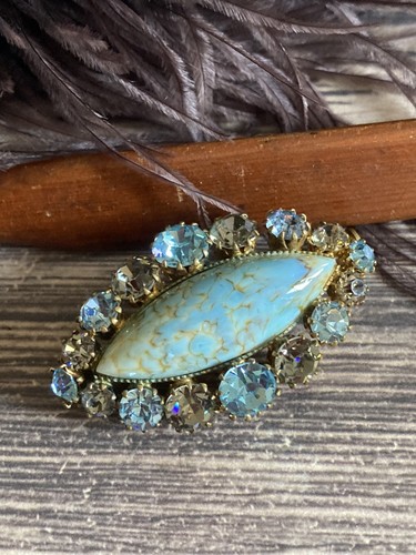 Ancienne vintage broche pierre - ancienne,