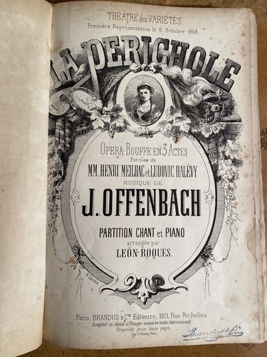 Livre ancien musique opera - ancien., musique.