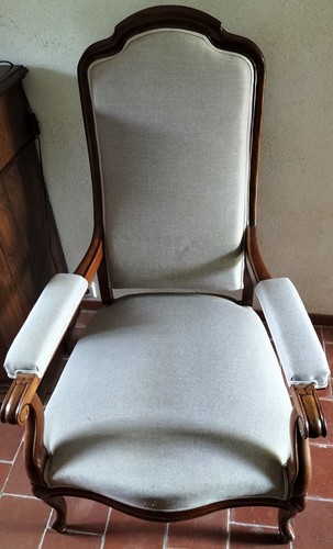Fauteuil voltaire acajou et - fauteuil, en