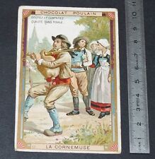 CHROMO CHOCOLAT POULAIN 1900-1914 INSTRUMENTS DE MUSIQUE CORNEMUSE BINIOU BREIZH