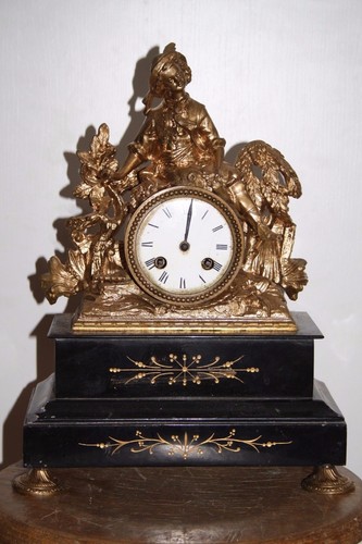 Pendule horloge statue régule - horloge,