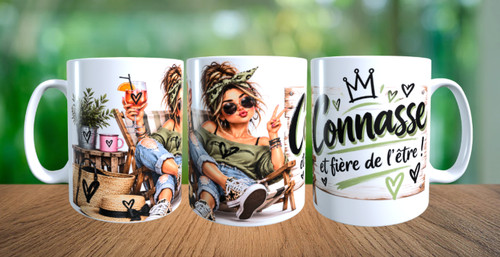 Mug humour connasse fière - et,