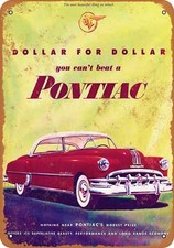 METAL SIGN - Pontiac - Vintage Look Reproduction