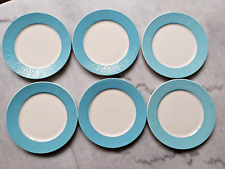 Faïence ancienne Digoin Sarreguemines Vintage 6 Assiettes Dessert marli relief