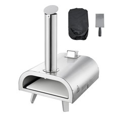 Uimoso Four à pizza extérieur 12 pouces portable en acier inoxydable à granulés