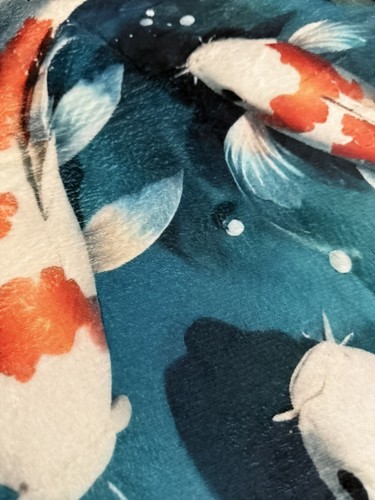 Tapis rond poissons koi - tapis,