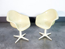 ⚜️ Couple Chaise Design Charles Ray Eames Pour Herman Miller Pivotant Vintage