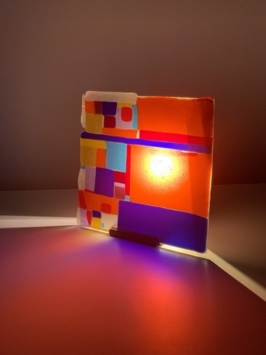 Lampe vintage verre - lampe, 70/80