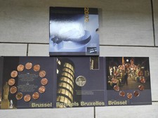 Coffret BU Belgique Euro 2002 Officiel 2 x Séries 1ct - 2ct  Médaille Parlement