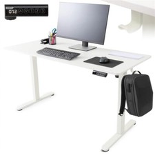 AREBOS Bureau électrique 140 x 60 cm réglable en hauteur avec fonction mémoire