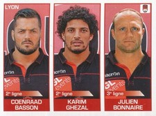 326 BASSON - GHEZAL - BONNAIRE # LOU LYON PRO D2 STICKER PANINI RUGBY 2016