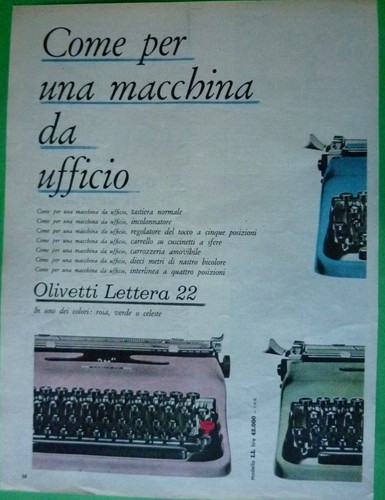 Olivetti lettera 1957 - olivetti,