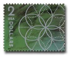 U.S. Floral Geometry Stamps, Sheet of 10 x $2 = $20
