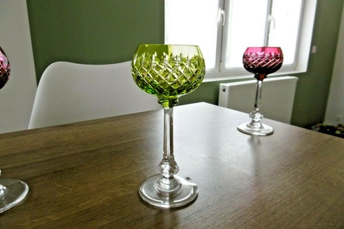 Ancien verre cristal signé - verre, en