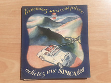 Simca 5 illustré par Guy SABRAN, brochure 1936, dépliant, prospectus, publicité