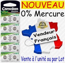 Piles bouton AG10 LR54 LR1130 389 LR41 LR44 LR43 LR66 1,5V - Livraison Gratuite