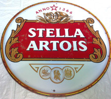 Plaque Métal Tôlée Vintage 20X20  BOISSON BIERE STELLA ARTOIS