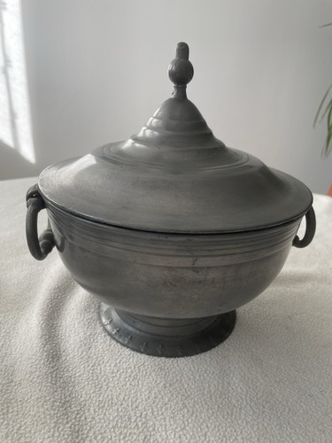 Soupière étain gris mat - en,