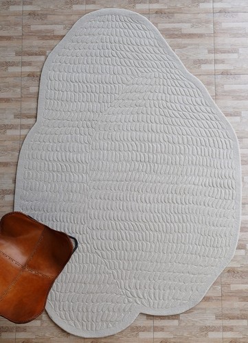 Tapis abstrait moka laine - tapis,