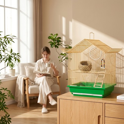 Cage oiseau métal - oiseau,