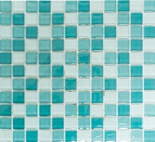 Mosaïque Turquoise Bleu Blanc