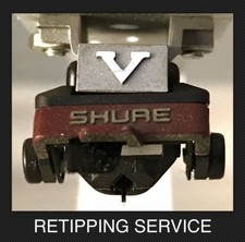 Shure V15 V15-VMR VxMR Cartridge Stylus Retipping Nude Namiki Micro Ridge