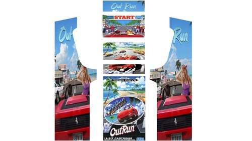 Stickers outrun pour - pour, borne
