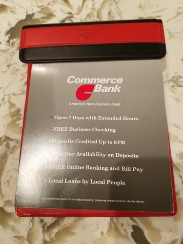 Commerce bank writing - commerce, pad