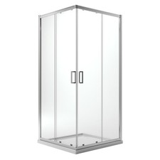CABINE PAROI DOUCHE 90X90 H185 CM VERRE TRANSPARENT ANGULAIRE ITALIENNE READY