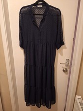 Ladies Talia Benson size S UK 8-10 SHEER maxi dress beach summer, party, vgc