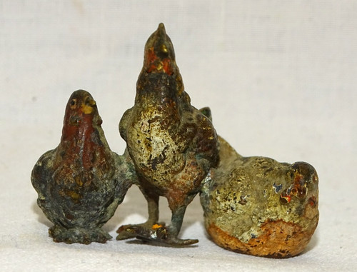 Bronze vienne 3 poules - vienne,