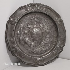 Plat Etain Mariage Fleur Lys