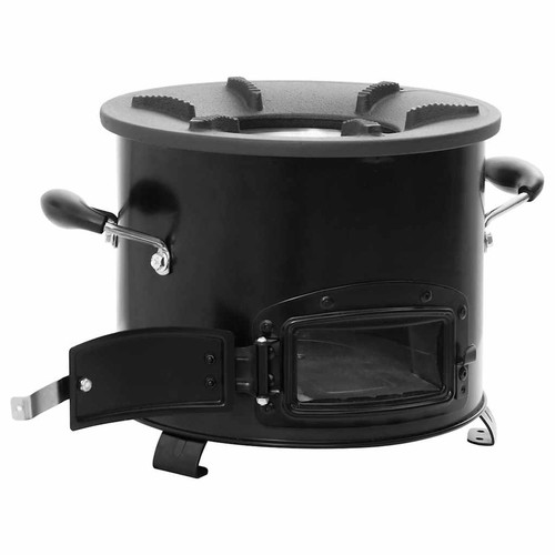 Poêle bois camping noir - à,