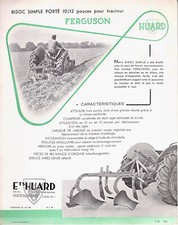 ▬►Prospectus Original 1953 CHARRUE BISOC HUARD  Tracteur tratorri traktor